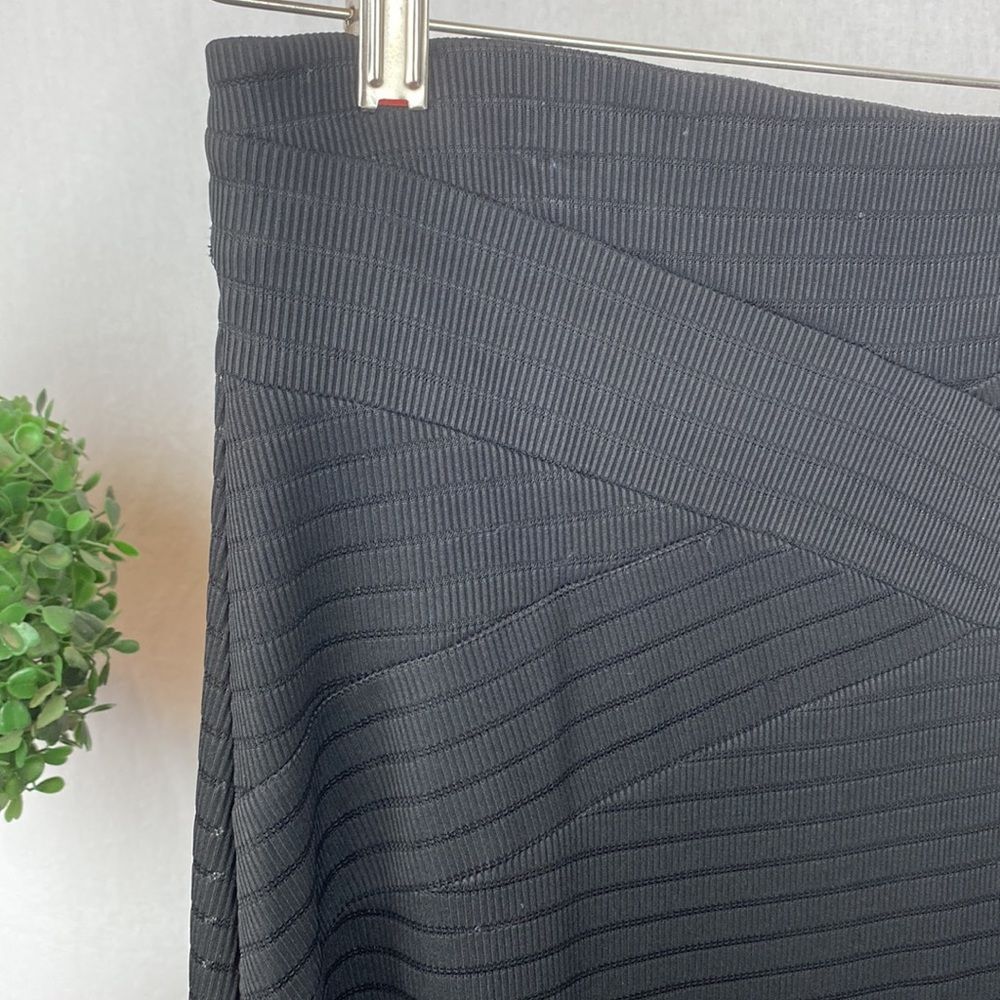 Ice Black Sheer Long Striped Maxi Skirt M - Picture 4 of 9